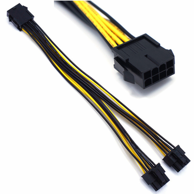 20cm 8p à conjuguer couleur noire jaune de câble de supplément de 8p Pcie fournisseur
