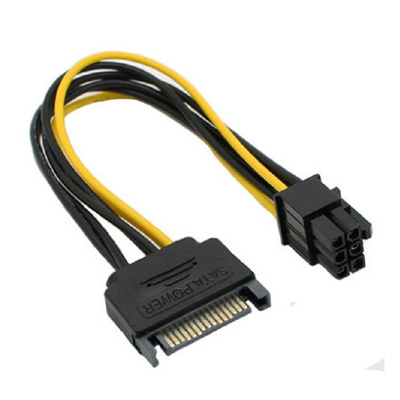 Carte graphique 6 Pin To 15 Pin Sata Power Cable UL1015 18AWG fournisseur