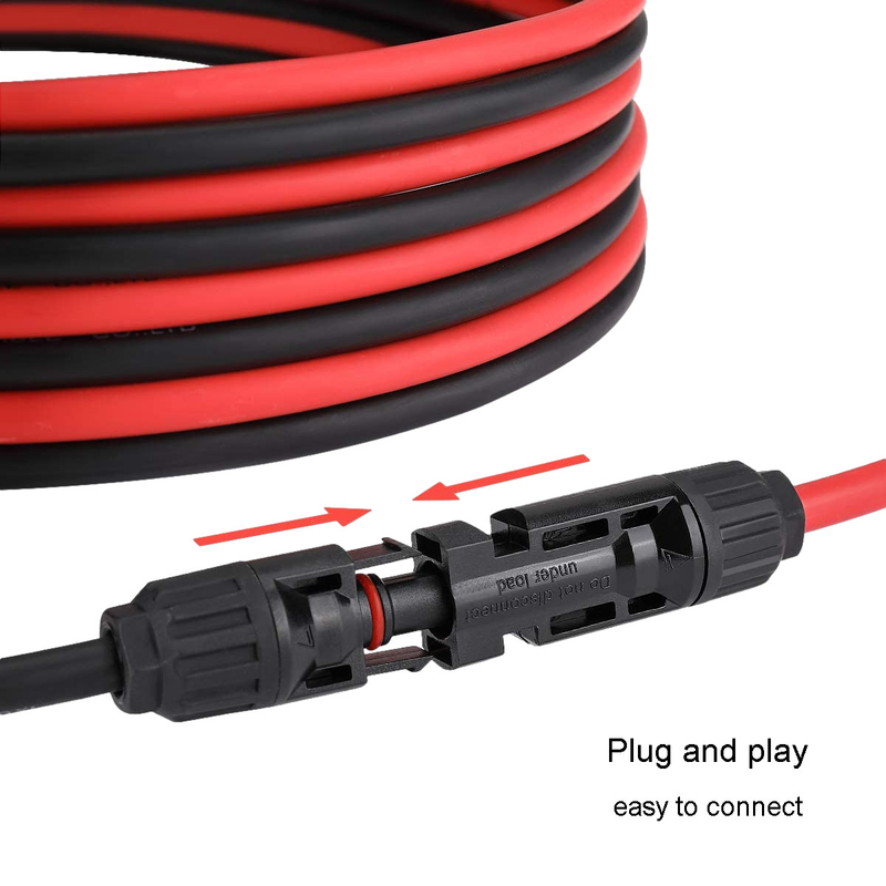 Câble d'extension d'alimentation solaire de 10 mm Pv1 F Dual Pv Wire Single Core 6 mm