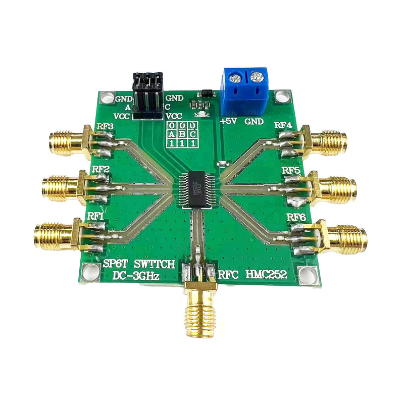 Assemblage de carte de circuit imprimé pour contrôleur de moteur HMC252 DC-3GHz RF non compétitif clé SP6T clé RF CATV/DBS MMDS pour 3V-5