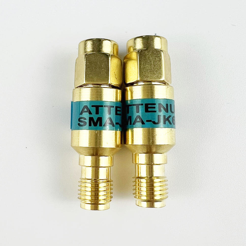 2W DC-6GHz SMA Homme à SMA Femme Attenuateur RF coaxial 1/2/3/5/6/10/15/30db Attenuateur SMA Connecteurs fixes Plaque d'or