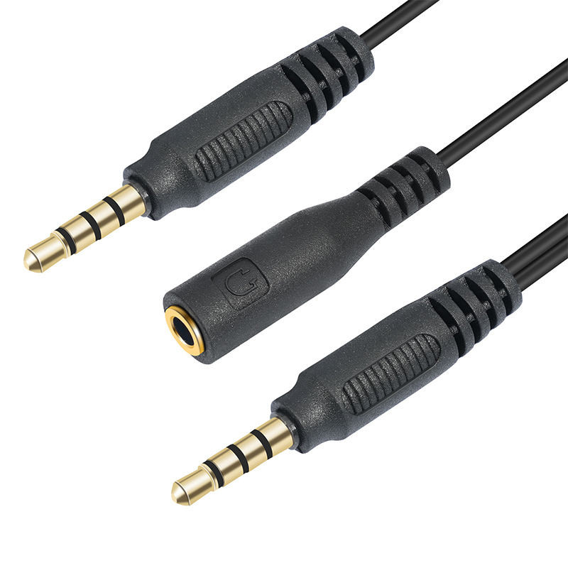 Extension de conversion de câble 2 en 1 3,5 prise stéréo à 3,5 prise stéréo à 4/1 