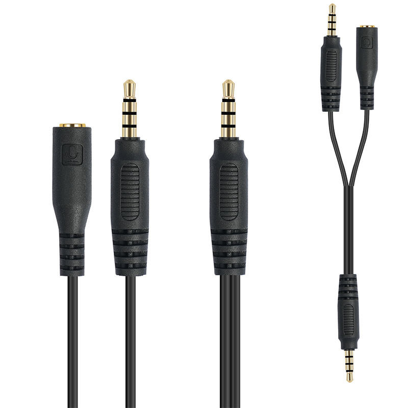 Extension de conversion de câble 2 en 1 3,5 prise stéréo à 3,5 prise stéréo à 4/1 