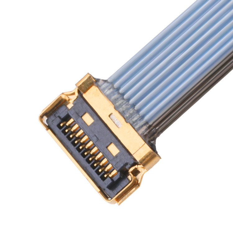 LVDS câble Ligne de câblage UY 10P 0,35 mm Pitch I Pex 20857-010T-01 Assemblages de câbles pour câble coaxiale micro Ipex