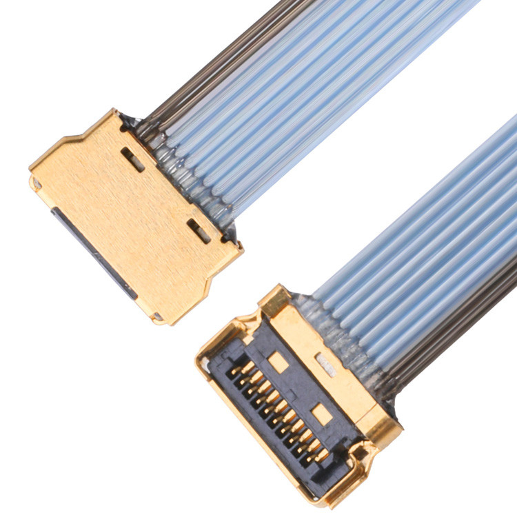 LVDS câble Ligne de câblage UY 10P 0,35 mm Pitch I Pex 20857-010T-01 Assemblages de câbles pour câble coaxiale micro Ipex