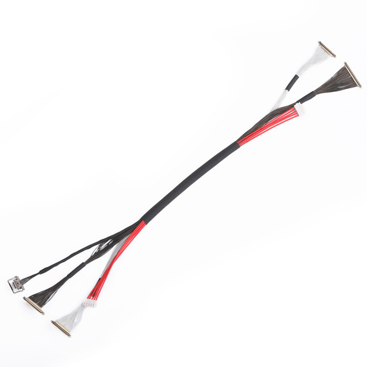 20531 50P câble micro coaxiale à correspondance verticale mm connecteur à angle droit25
