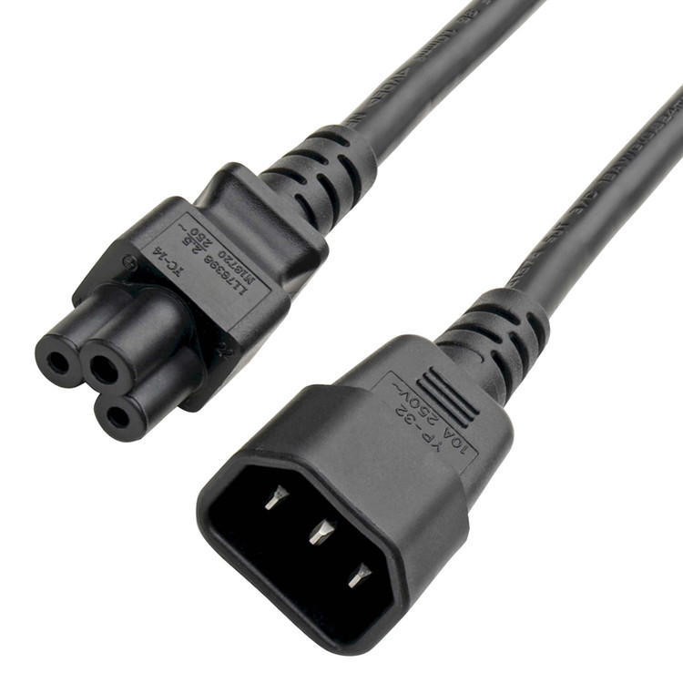 Adaptateur de connecteur RY C14 à C5 câble d'adaptateur d'alimentation 7a 250v 18 Awg