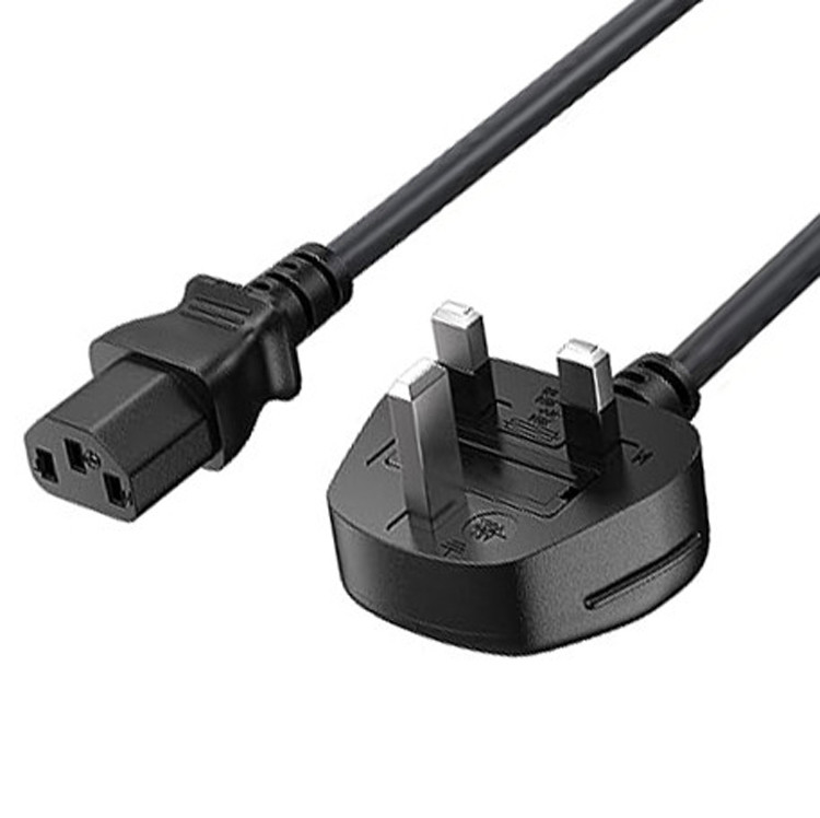 RY C13 vers le Royaume-Uni Cordon électrique Bs1363 18awg 250v Longueur pour la plupart des ordinateurs Imprimantes et autres appareils