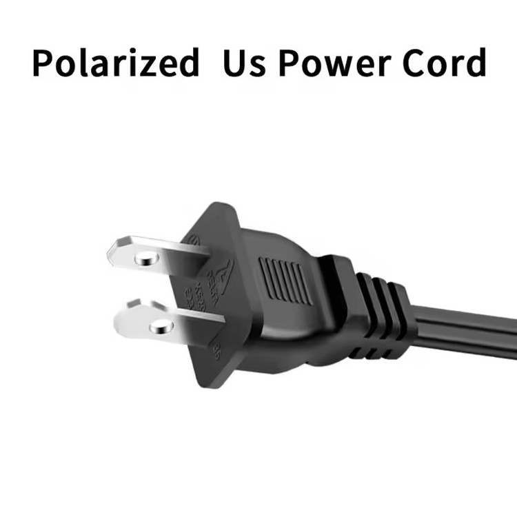 Bonne qualité cuivre pur 120V 18 Awg 2pin C7 ligne d'extension Spt-2 blanc câble de courant alternatif 5FT 2 Prong pour lampe d'appareil électroménager