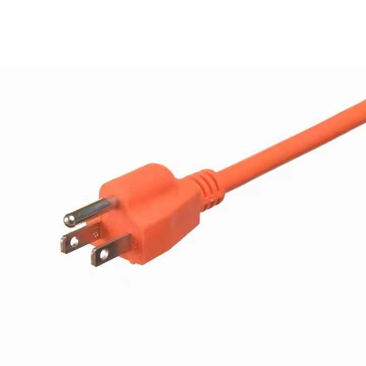 SJWT #12/14/16 AWG câble d'extension 10A 13A 15A 125V types de mise à la terre câbles électriques à trois broches 125v USA
