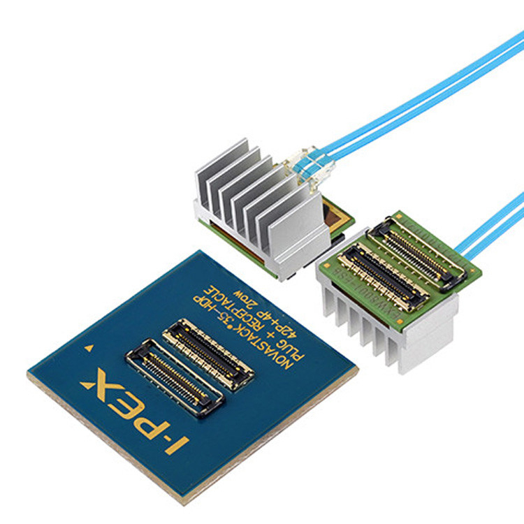 Le module optique à faible puissance de haute densité de la carte centrale est un connecteur PCB 21001-042E-01 vers IPEX LIGHTPASS-EOM 100G 88001-000T-25-01