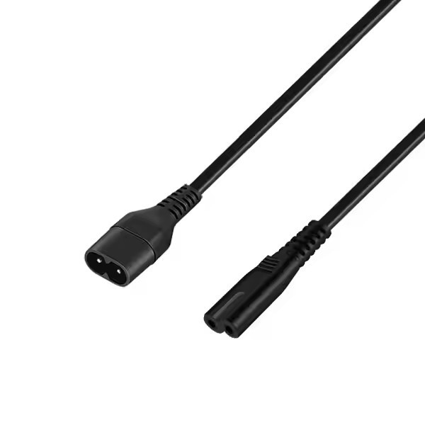 2.5A 250V CCC VDE ETL Approuvé par la CEI câble d'alimentation d'extension C7 Connecteur à angle droit C7