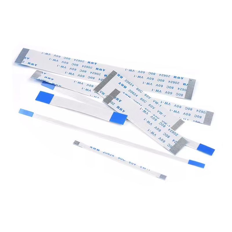 Ffc / Fpc câble plat flexible Awm 20624 80c 60v Vw-1 0,5 mm 1,0 mm 6pin/8p/5p-20pin Circuits du conseil d'administration Fpc/Ffc Harnais de fil