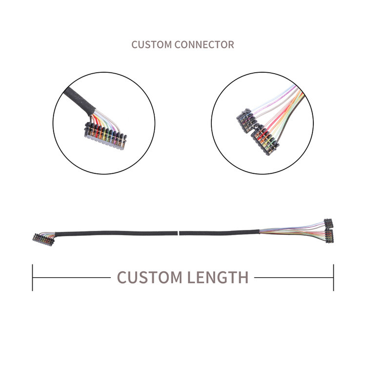 Fabrique personnalisée 0.6 PITCH Assemblage de câble JST 04XSR-36KHF 06XSR-36KHF 10XSR-36KHF Micro connecteurs coaxial