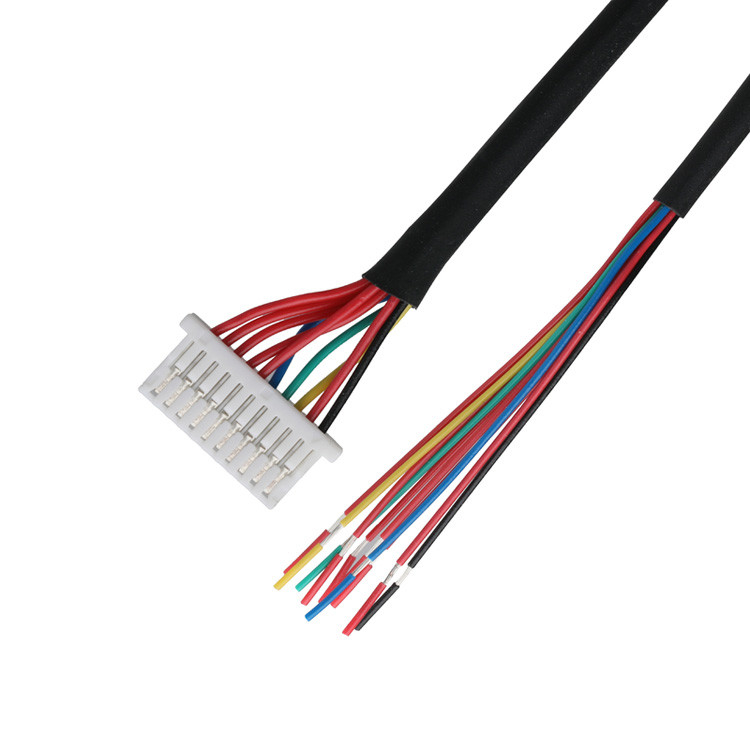 Cable Lvds 10P JST SHLP-10V-S-B à harnais semi-décapés Assemblages de câbles coaxial personnalisés Automobile