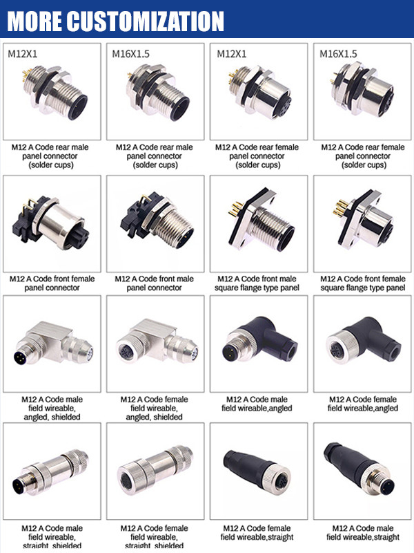 Fabrique MD WF 6 broches Mini Din Cable, IP67 Direct Isobus Cable Lvds connecteur d'affichage