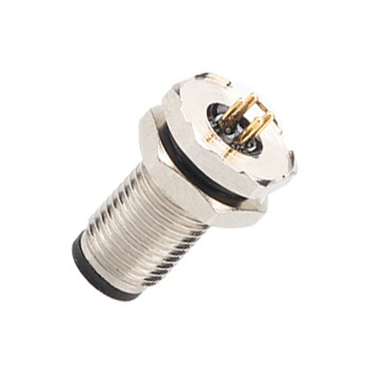 Connecteur circulaire d'usine M5 Code-A Série imperméable à l'eau Panneau Flange PCB mâle Socket Support 3-Core Et 4-Core