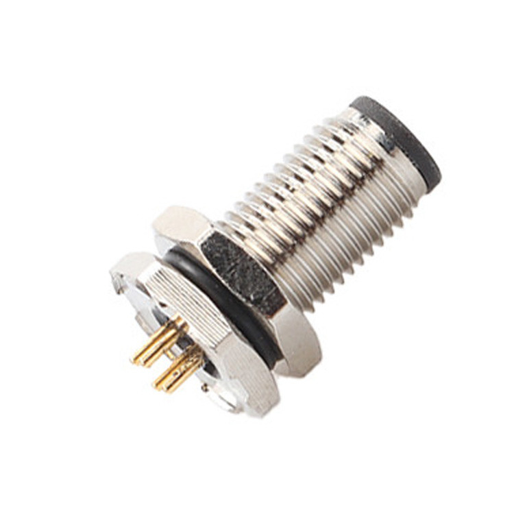 Connecteur circulaire d'usine M5 Code-A Série imperméable à l'eau Panneau Flange PCB mâle Socket Support 3-Core Et 4-Core
