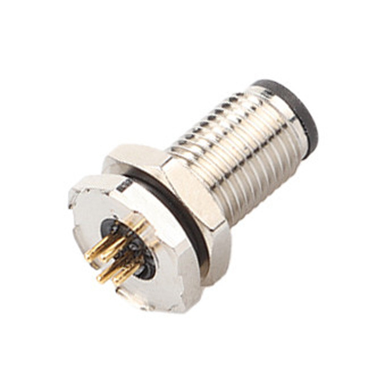 Connecteur circulaire d'usine M5 Code-A Série imperméable à l'eau Panneau Flange PCB mâle Socket Support 3-Core Et 4-Core
