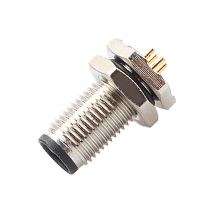 Connecteur circulaire d'usine M5 Code-A Série imperméable à l'eau Panneau Flange PCB mâle Socket Support 3-Core Et 4-Core