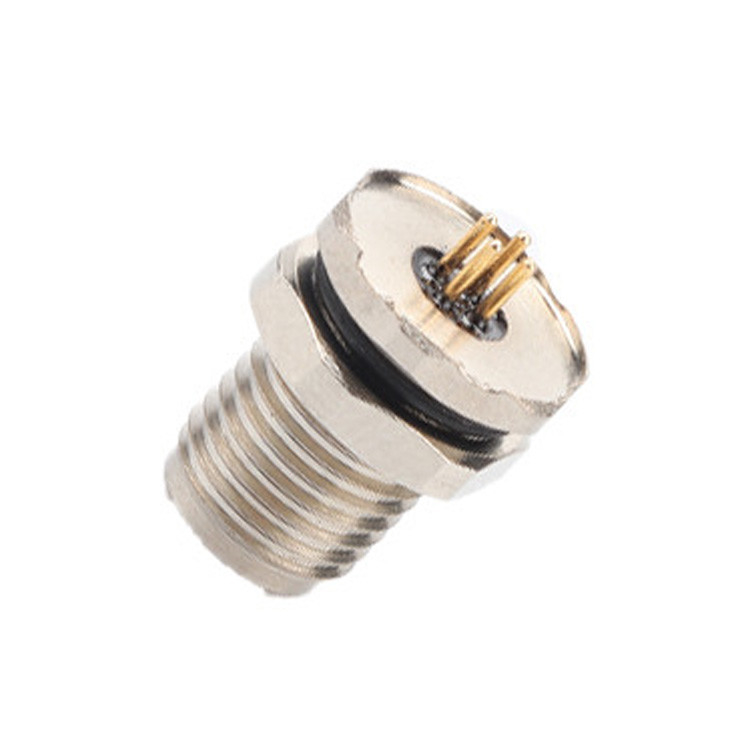 Connecteur circulaire personnalisé de l'usine M5 code-A 4Pin série imperméable aux eaux Mates féminins avec M5 panneau de bride de la prise de PCB mâle