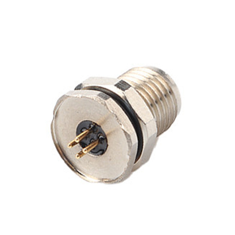 Connecteur circulaire personnalisé de l'usine M5 code-A 4Pin série imperméable aux eaux Mates féminins avec M5 panneau de bride de la prise de PCB mâle