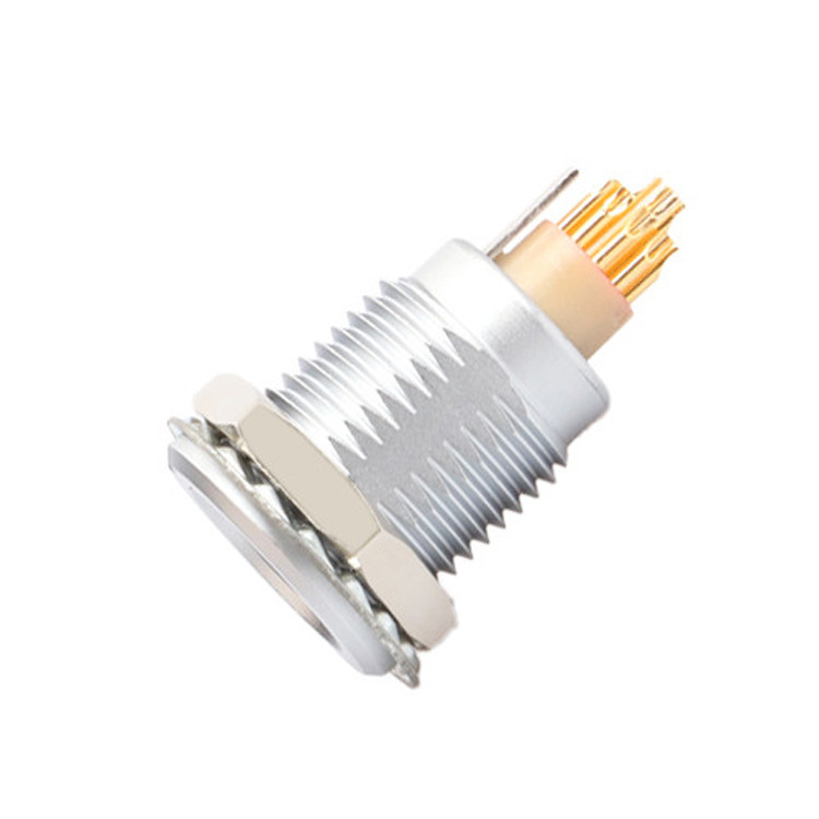 Série B Z5 14 broches avec pin de mise à la terre fixation interne poussez tirer auto-verrouillage connecteur