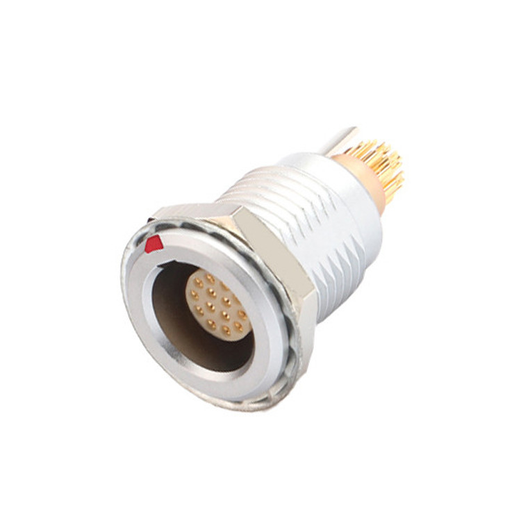 Série B Z5 14 broches avec pin de mise à la terre fixation interne poussez tirer auto-verrouillage connecteur