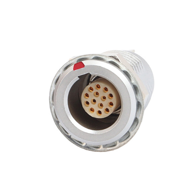 Série B Z5 14 broches avec pin de mise à la terre fixation interne poussez tirer auto-verrouillage connecteur