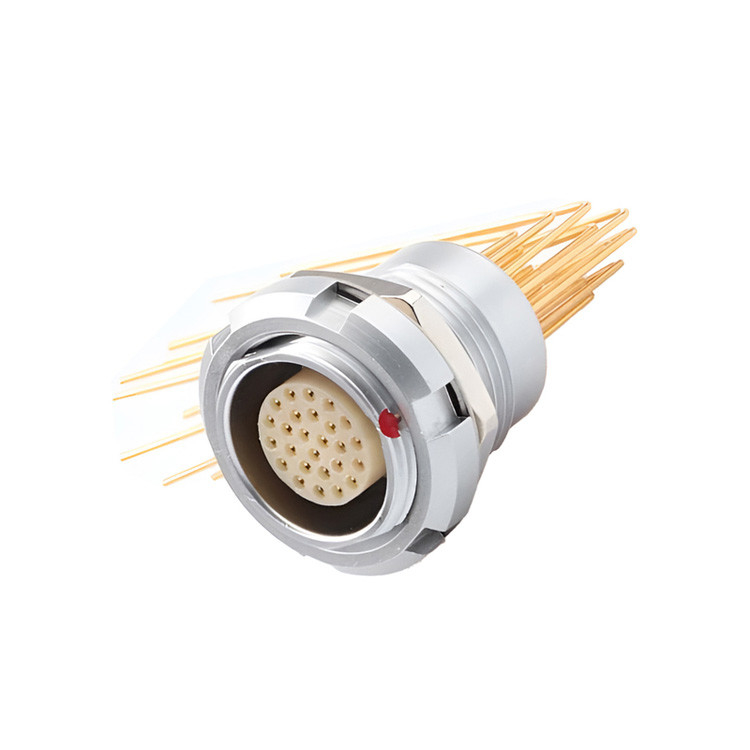 Connecteur circulaire à poussée et traction à plusieurs cœurs de la série B, 2 à 32 cœurs, cœur d'aiguille de soudage (droit ou incliné)