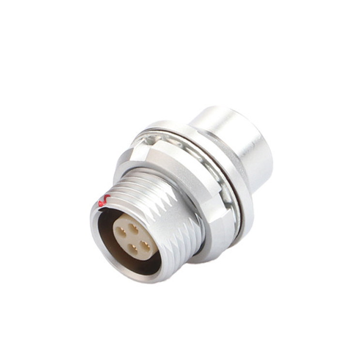 Connecteur circulaire industriel de la série B Z13 4Pin Connecteur féminin Socket scellé à vide fixe externe
