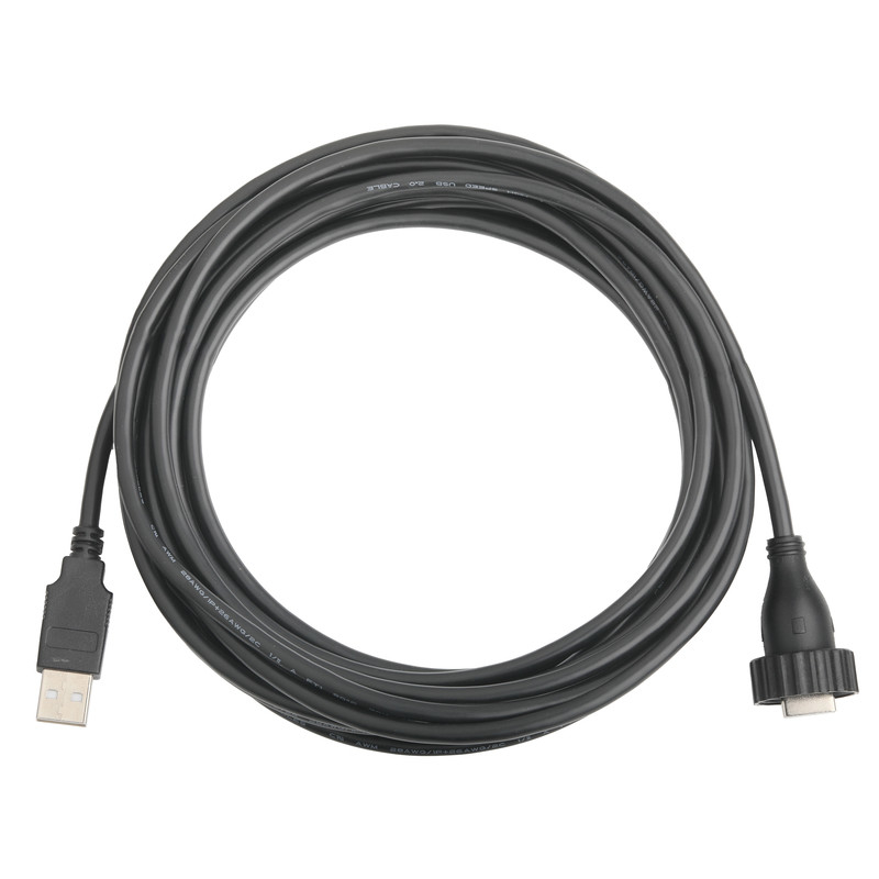 Interface imperméable à l'eau USB2.0 de type A mâle de type M vers USB2.0 câble câble de connexion fixe de données industriel pour véhicule