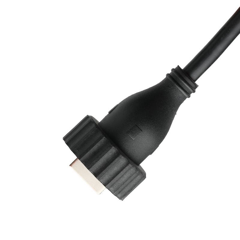Interface imperméable à l'eau USB2.0 de type A mâle de type M vers USB2.0 câble câble de connexion fixe de données industriel pour véhicule