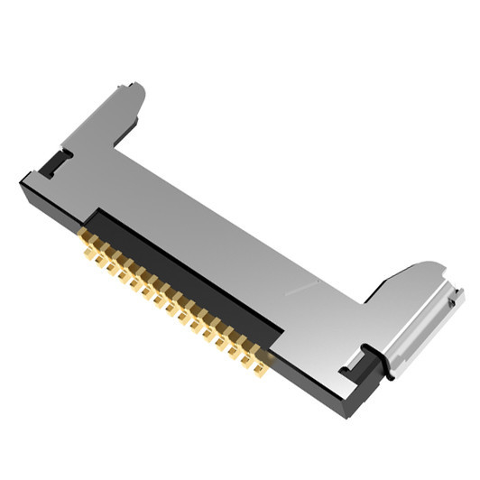 Assemblage de câble micro coaxiale 20345-015T-32R avec 15 broches, avec une inclinaison de 0,4 mm et un type d'accouplement horizontal microcoax
