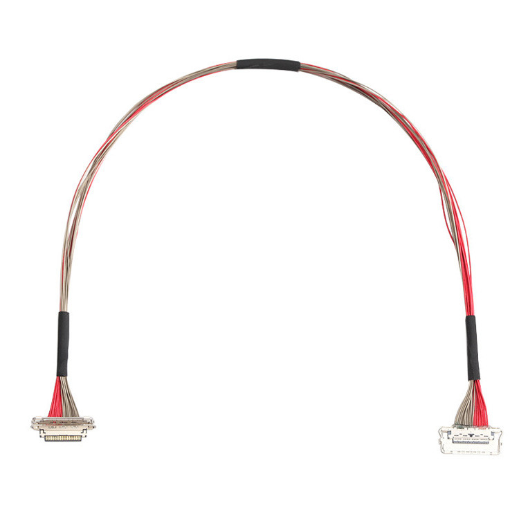 Fabrique personnalisée I-PEX 20679-020T-01 0,4 mm de hauteur 20 broches LVDS câble coaxial 220 mm