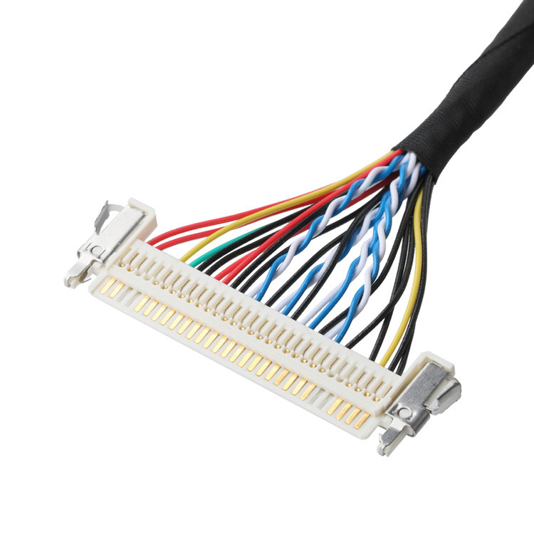 Assemblage de câbles LVDS OEM/ODM du JAE FI-X30HL 30P 1,0 mm de hauteur au JAE FI-S20S 20P et SHLP-6P