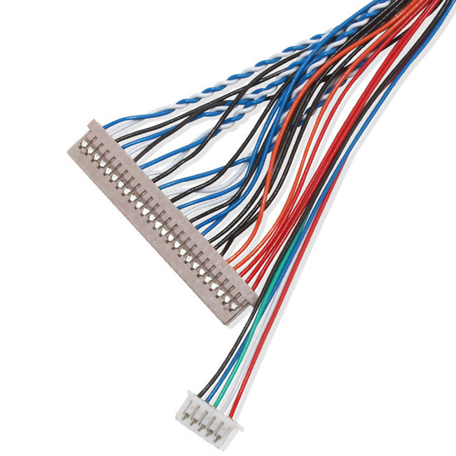 250V 20 Pin Lvds Cable  Df 14 à Df14 pour le connecteur d'affichage de lvds d'ordinateur portable