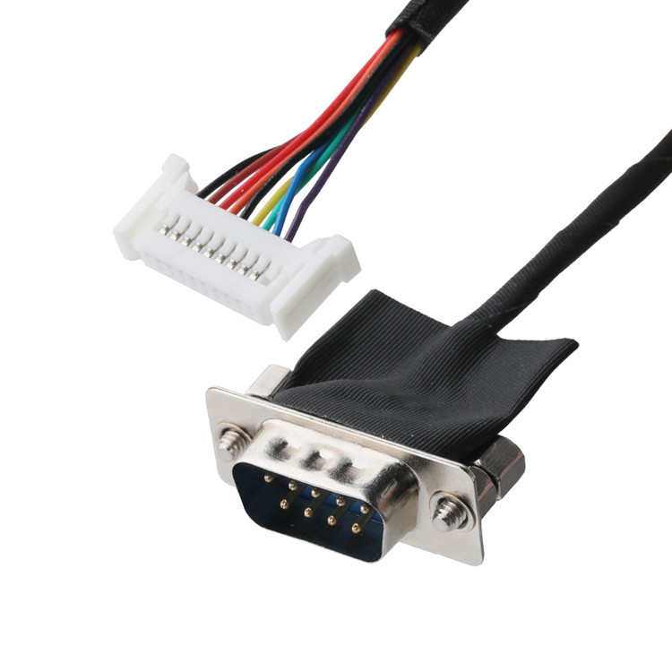 L'assemblage du câble DB-9Pin LVDS D-SUB-9P Soldeur mâle à TU1.0 20Pin TU1002HN0-20 Connecteur de fil OEM/ODM