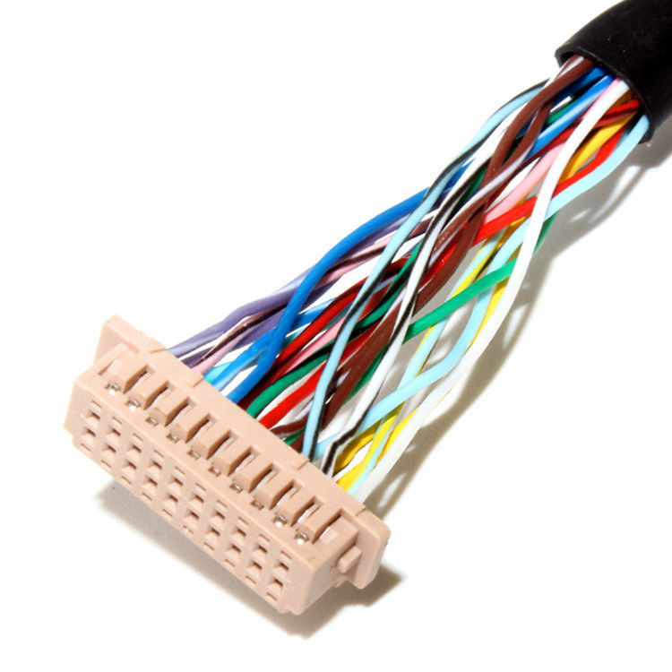 L'assemblage du câble LVDS avec une hauteur de 1,0 mm et 32AWG, en utilisant le connecteur LCD  DF13-20DS-1.25C