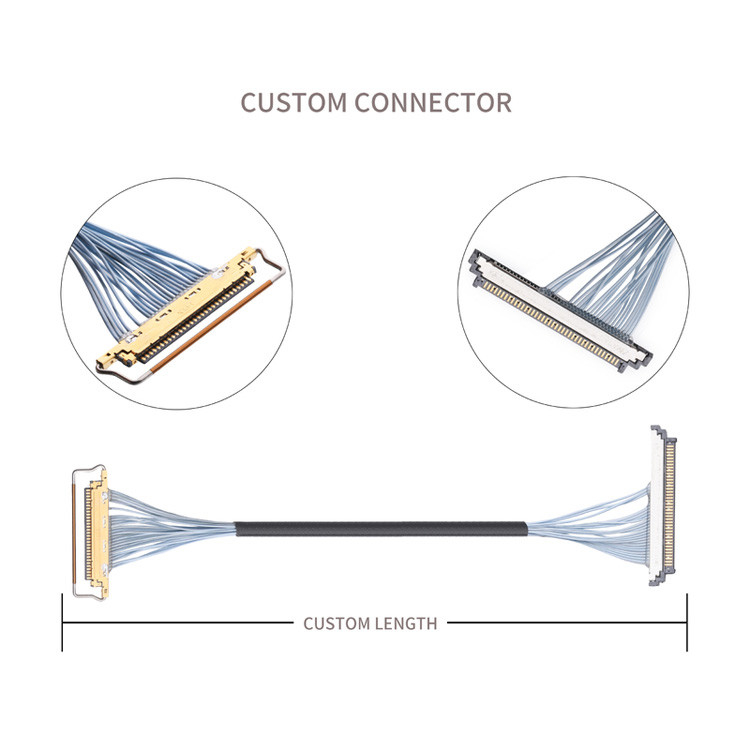 Câbles de coaxial micro coaxiaux fins supplémentaires de connecteur d'IDC KEL SSL20-40SB à SSL20-40SB