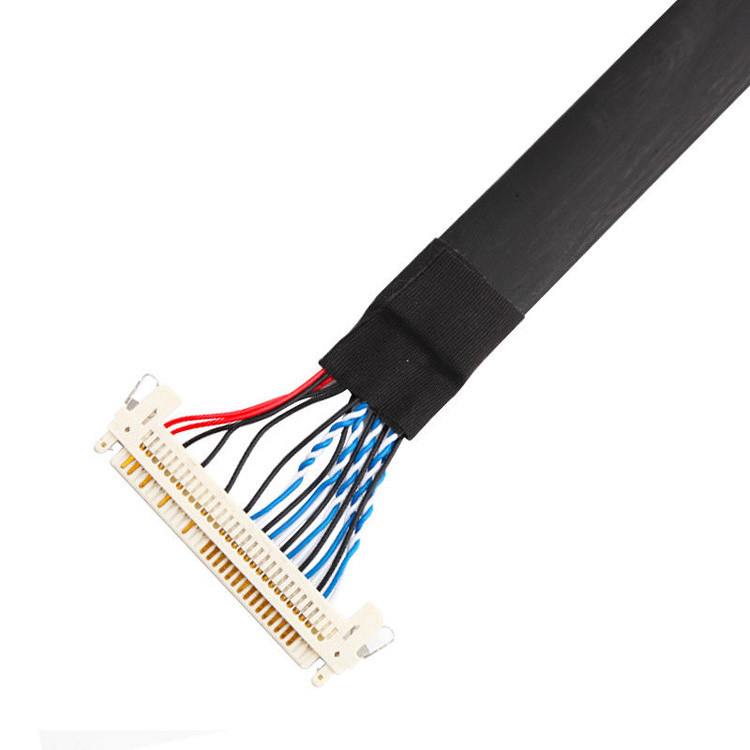 L'assemblage du câble LVDS de JAE FI-S20S à FI-X30HL, avec une inclinaison de 1,25 mm et une tension nominale de 500 VAC