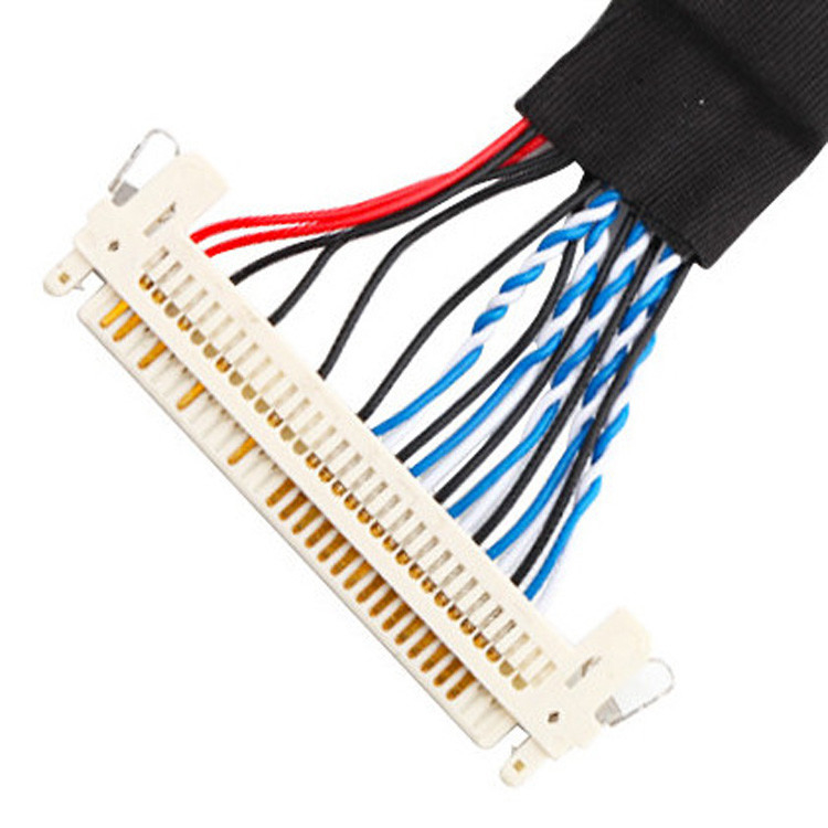 L'assemblage du câble LVDS de JAE FI-S20S à FI-X30HL, avec une inclinaison de 1,25 mm et une tension nominale de 500 VAC