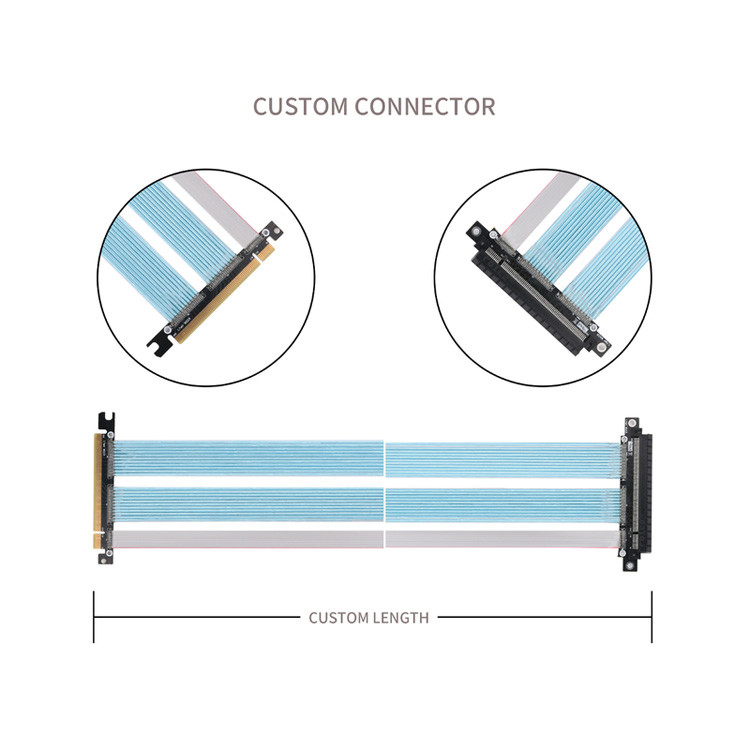 PCB Cable coaxial extrêmement fin PCIE Graphique ordinateur carte graphique câble d'adaptateur d'extension