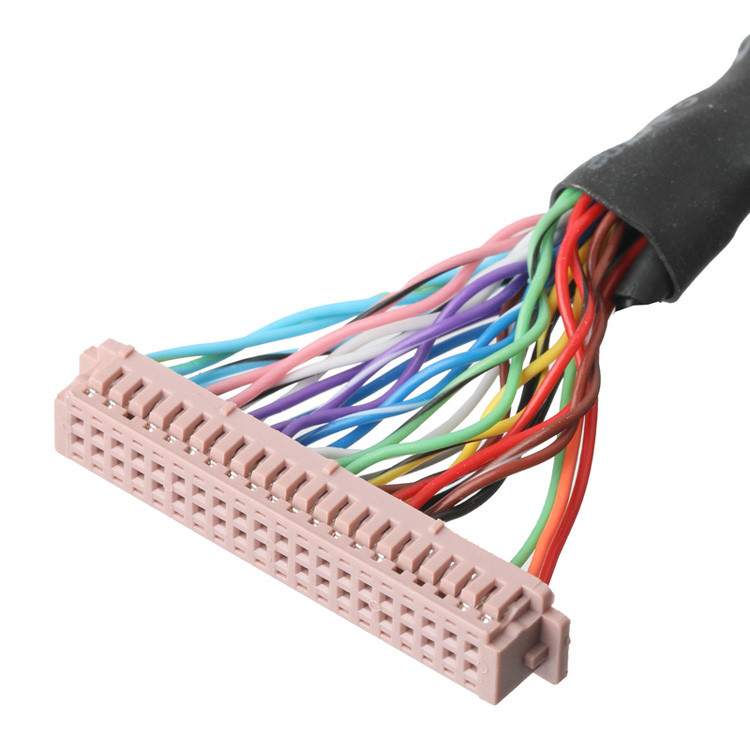 LVDS assemblage de câble depuis  DF13-40Pin avec 1.25mm de hauteur de pointe à HD-SUB 26P