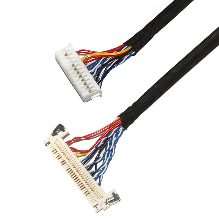 Personnaliser la longueur de l'assemblage de câble Lvds de hauteur de 2,0 mm 30 broches IPEX DF11-24DS-2C à FI-X3OHL OEM / ODM