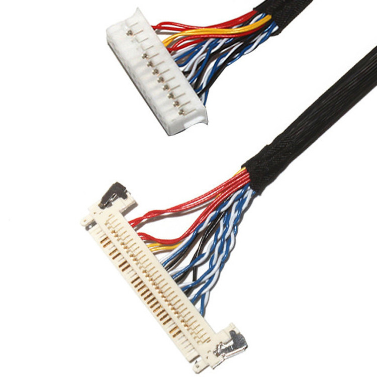 Personnaliser la longueur de l'assemblage de câble Lvds de hauteur de 2,0 mm 30 broches IPEX DF11-24DS-2C à FI-X3OHL OEM / ODM