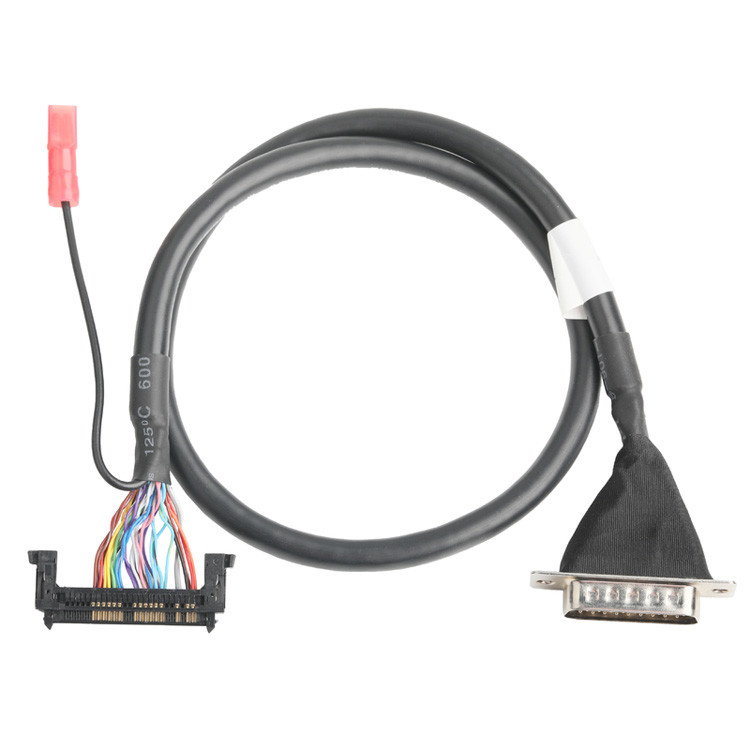 Assemblage de câble LVDS OEM/ODM du JAE FI-RE51HL 51 pin au HD-SUB 26 pin de soudure UL 1007 20AWG