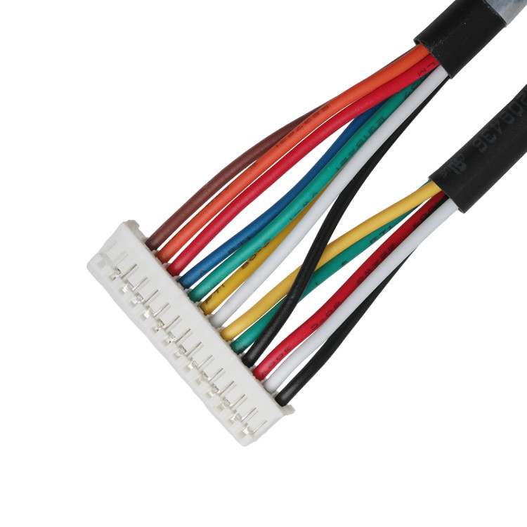 Assemblage de câbles OEM/ODM avec une hauteur de 2,0 mm, reliant les connecteurs JST PHR-14P à JST PHR-8P et JST PHR-5P