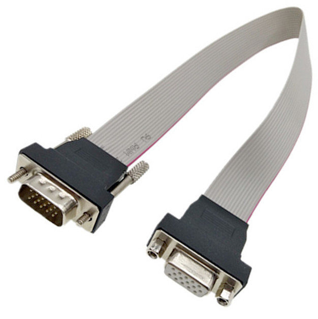 Mâle de VGA HDB15 au connecteur femelle d'affichage de lvds de connecteur du câble plat 15pin