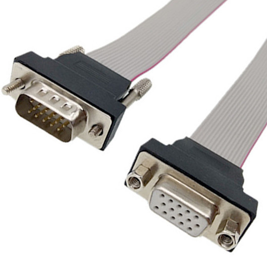 Mâle de VGA HDB15 au connecteur femelle d'affichage de lvds de connecteur du câble plat 15pin
